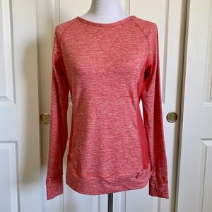 Reva Empower Me Long Sleeve Athletic Shirt Base Layer Size Large Red Orange